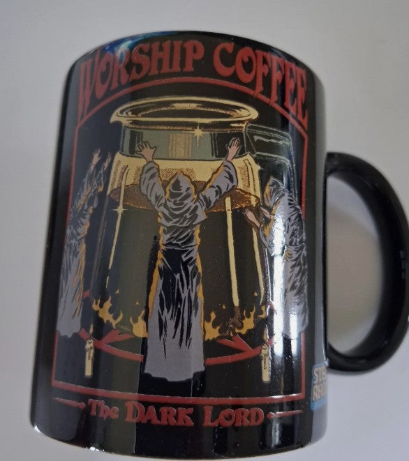 Steven Rhodes Worship Coffee The Dark Lord Gift Set Mug Coaster Keyring Official