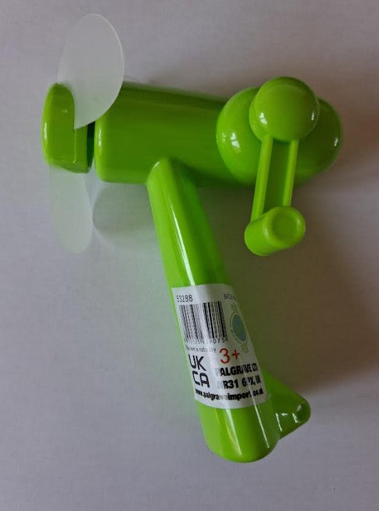 Hand Held Wind Up Fans - No Batteries Required