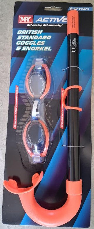 Snorkel and Google Set - Black/Orange