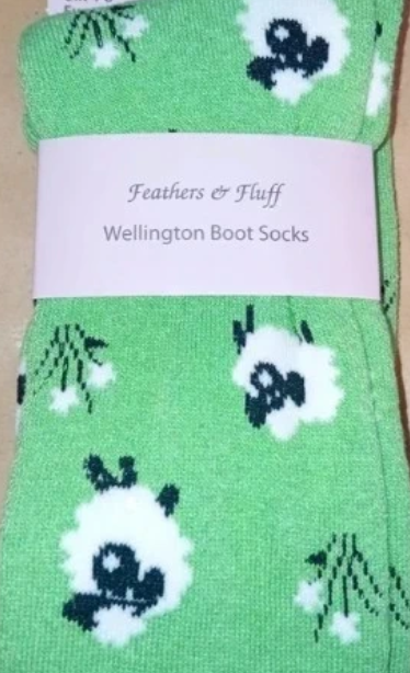 Feathers and Fluff - Sheep Wellington boots Socks