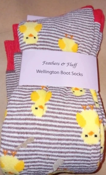 Feathers and Fluff - Chicks Wellington boots Socks