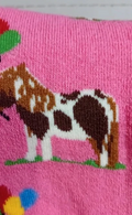 Feathers and Fluff - Pink Horse Wellington boots Socks