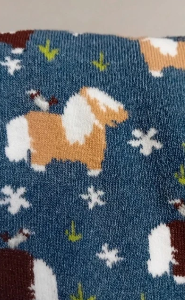 Feathers and Fluff - Navy Horse Wellington boots Socks